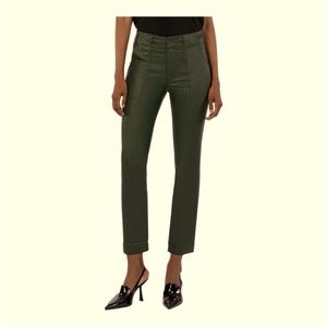 KUT FROM THE KLOTH REESE COATED MID RISE ANKLE STRAIGHT PANT SIZE 2